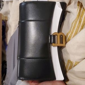 Balenciaga Hourglass Leather Wallet on Chaim